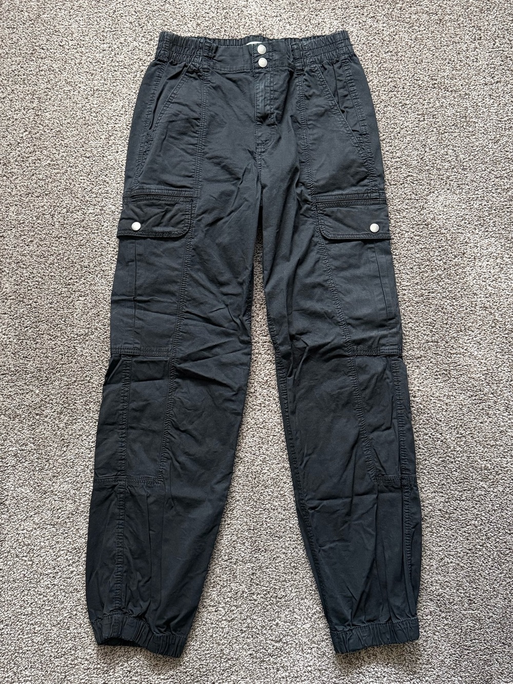 Garage Black Cuffed Cargo Pants